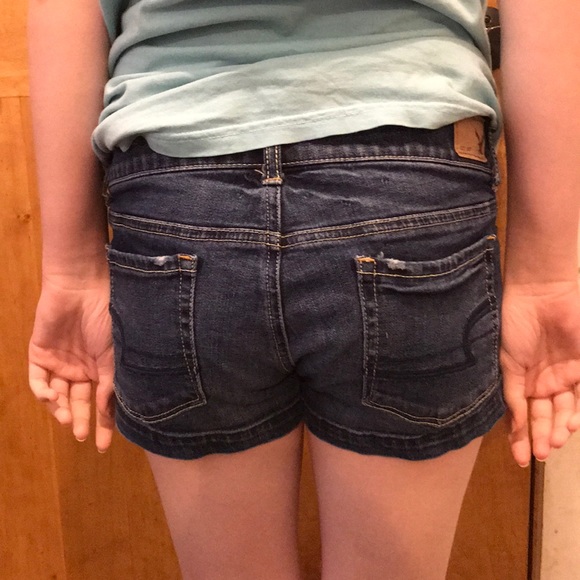 American Eagle Blue Jean Shorts-4 - Picture 4 of 4